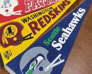 Collectable Felt Pennants - Seattle Seahawks, Washington Redskins, New England Patriots