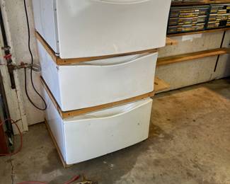 STORAGE BINS-WASHER AND DRYER LAUNDRY RISERS
