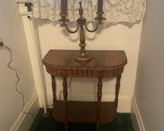 . . . wall table and candelabra