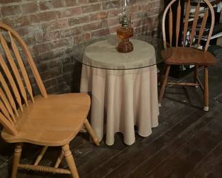 . . . accent chairs and table