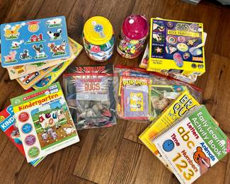 Puzzles, learning/activity books, beginner reader books, learning games and more! 