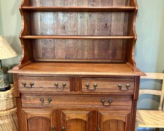 Gorgeous antique two piece hutch! In lovely condition for age.