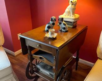. . . vintage tea cart -- don't think cavalier spaniels are for sale