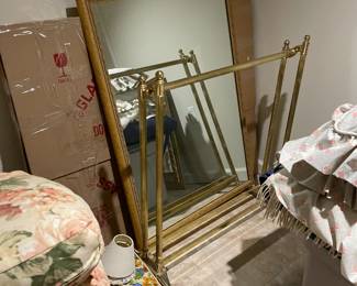 . . . accent mirror and quilt rack