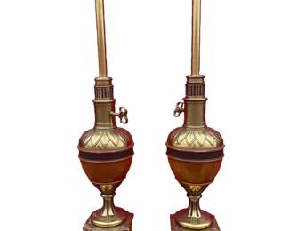 $450 USD     Dimensions: 6 x 6 x 33.5"H    Shade = 16 x 18"H

Very good condition

Local pick up Gaithersburg, MD.  Contact us for shipper suggestions.     https://goodbyhello.com/products/pair-of-large-stiffel-brass-table-lamps-jw169-4?_pos=2&_sid=aa925a30b&_ss=r