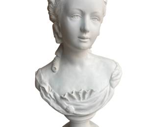 $650 USD      French Louis XV Parian Bisquit Sculpture Bust of Marie Antoinette Lemoyne JW169-12     ANTIQUE FRENCH VICTORIAN PARIAN BISQUE PORCELAIN BUST STATUE SCULPTURE LEMOYNE

Dimensions: 9 x 18"H

Excellent condition

Local pick up Gaithersburg, MD.  Contact us for shipper suggestions.     https://goodbyhello.com/products/french-louis-xv-parian-bisquit-sculpture-bust-of-marie-antoinette-lemoyne-jw169-12?_pos=10&_sid=aa925a30b&_ss=r