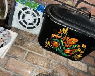 Painted Metal Wood box