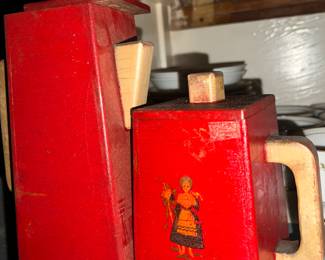 Soap Powder holders I think.. cute decorative