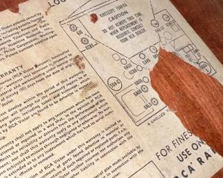 Back of RCA Radio/ TV cabinet