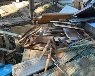 Partial spinning wheel amongst the treasures