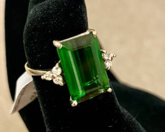 Antique green tourmaline 