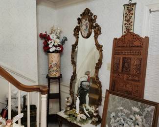 Beautiful hall mirror and base 
