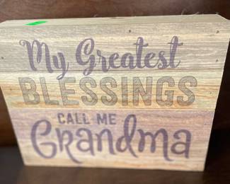 My Greatest Blessings Call Me Grandma Wooden Plaque