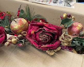Silk Floral Swag Burgundy/Wine Color Roses