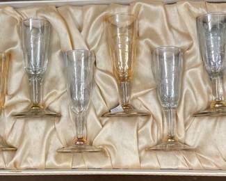 Vintage Lusterware Cordial Wine Glasses