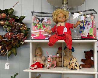 Korean Collectible Encased Dolls, Vintage Doll, Vintage Plush Toys