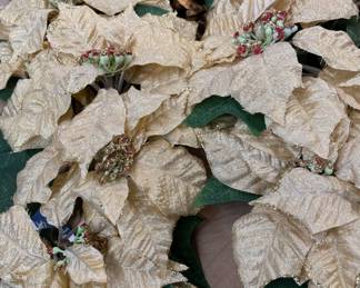 Assorted Gold Poinsettias Swags Mantel Pieces