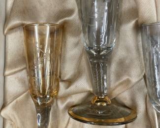 Vintage Lusterware Cordial Wine Glasses