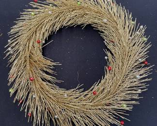 Gold Pinecone Sprig Wreath