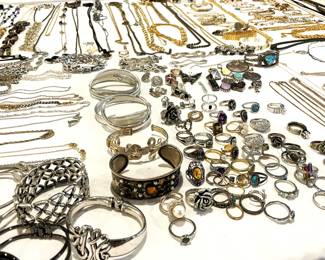 Tons of vintage and contemporary authentic and costume jewelry.