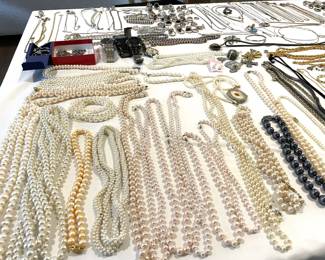 Tons of vintage and contemporary authentic and costume jewelry.