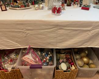 large selection of Christmas decor