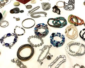 Tons of vintage and contemporary authentic and costume jewelry.