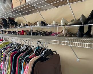 Large selection of women's and men's clothing and shoes