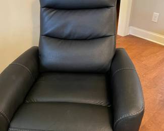 black leather recliner