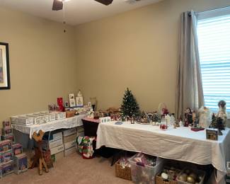 large selection of Christmas decor