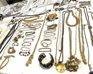 Tons of vintage and contemporary authentic and costume jewelry.