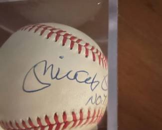 Signed Mickey Mantle baseball