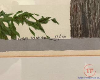 BARTEK Signed Limited Edition Serigraph "Poem-Souvenir"