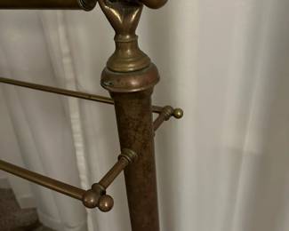 Antique Victorian ANDRE ARBUS Style Quilt / Blanket Brass Stand 