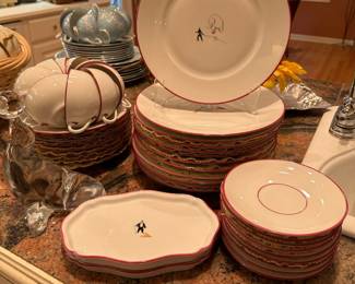 1920's Gio Ponti for RICHARD GINORI "IL CIRCO" Porcelain Dishes Set