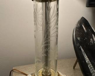 Antique Wheel Cut Table Lamp