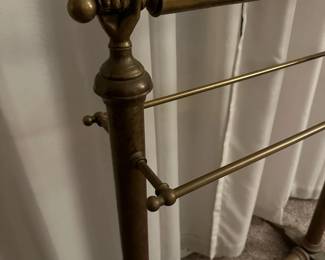 Antique Victorian ANDRE ARBUS Style Quilt / Blanket Brass Stand 