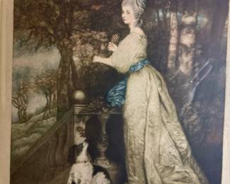 Antique Hand Colored Mezzotint Engraving