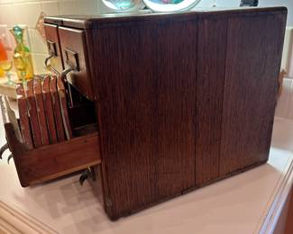 Antique Library Bureau Sole Makers Wood Card Catalog Cabinet