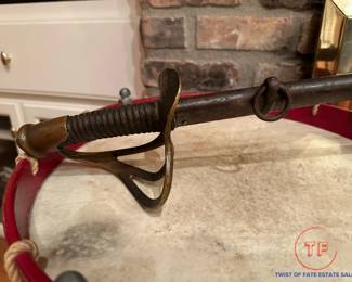 Civil War Model 1860 Heavy Calvary Sword with Scabbard