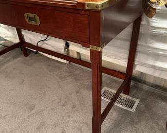 BOMBAY Writing Desk with Brass Accents