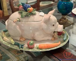 FITZ & FLOYD Pig Soup Tureen