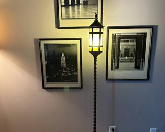 Baroque Style Cast Brass Floor Lamp