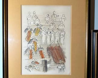 RAOUL DUFY Orchestra Lithographs