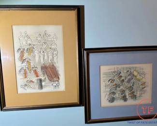RAOUL DUFY Orchestra Lithographs