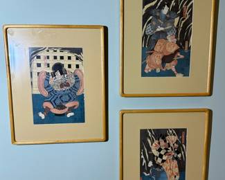 1850's UTAGAWA KUNIYOSHI Wood Block Prints