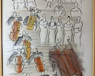 RAOUL DUFY Orchestra Lithographs