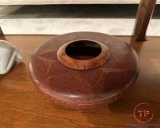 Handmade Signed Wood Bowl with Inlay by STEVE HAACK