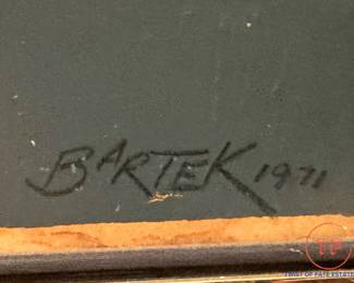 BARTEK 1971 Signed Limited Edition Serigraph "December Window with Wahoo Berries" 