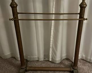 Antique Victorian ANDRE ARBUS Style Quilt / Blanket Brass Stand 